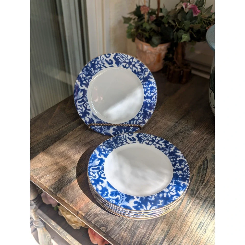 Ralph Lauren Round Hill SET 6 + Sugar Bowl SALAD BREAD & BUTTER SAUCERS Total 37